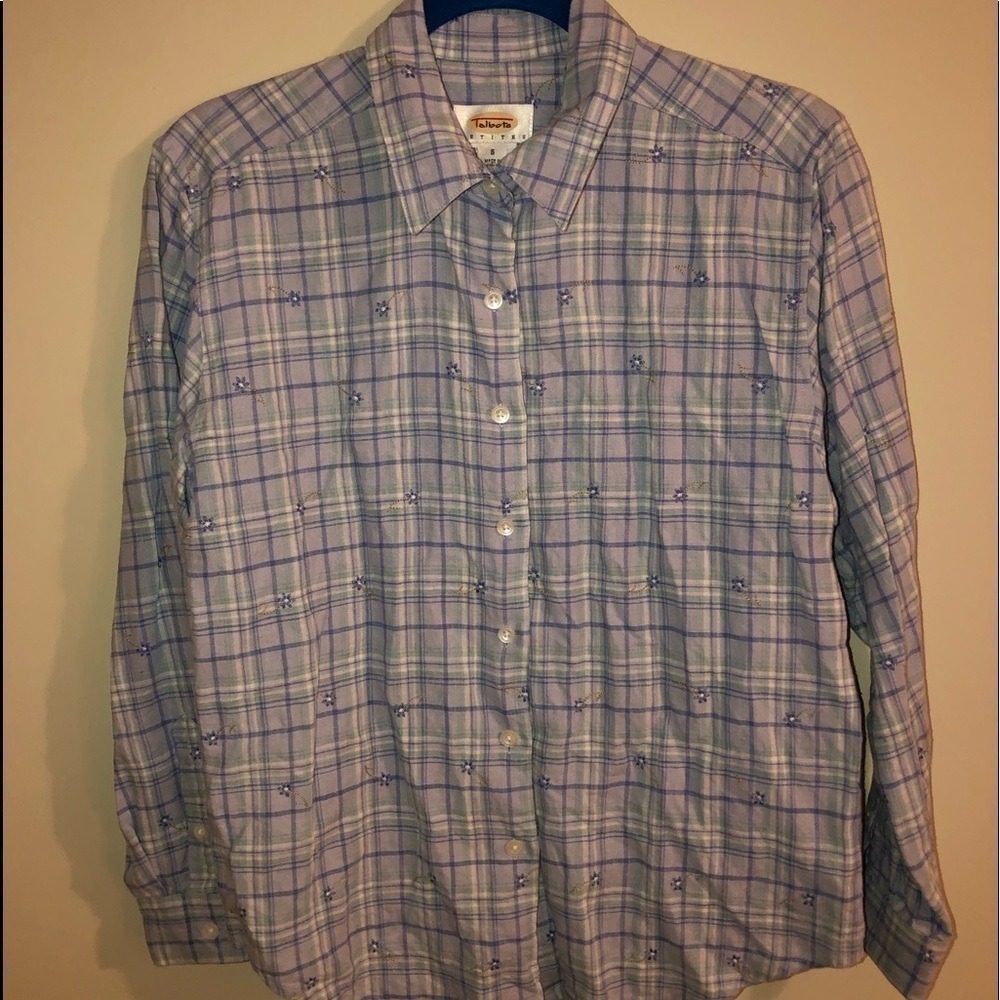 Talbots Petites Button Down Size Small Linen & Co… - image 6